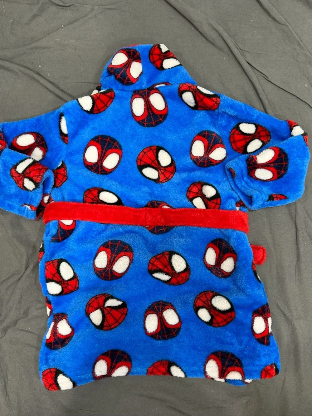 Marvel Kids Blue & Red Spider-Man Plush Fleece Robe